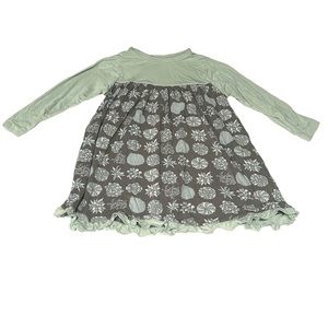 Kickee Pants | Girl’s Long Sleeve Swing Dress | Succulents | 18-24M